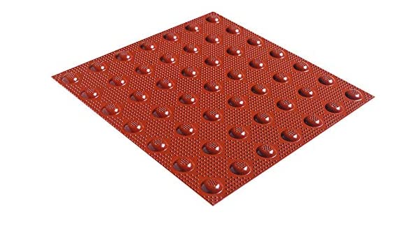Red ADA Tile 2ft x 5ft Replaceable Cast-In-Place - Cast-In-Place